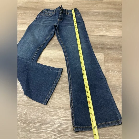 Jordache Classic Blue Bootcut Jeans with Subtle Fading Adjustable Waist Size 18 - Picture 3 of 14